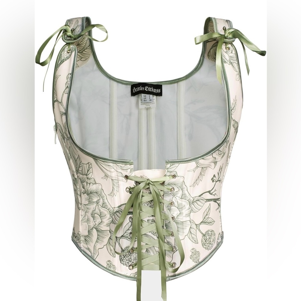 Scarlet Darkness Women's Floral Underbust Corset Top